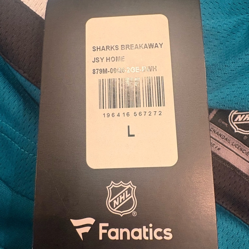 NWT San Jose Sharks Breakaway Jersey - Picture 4 of 7